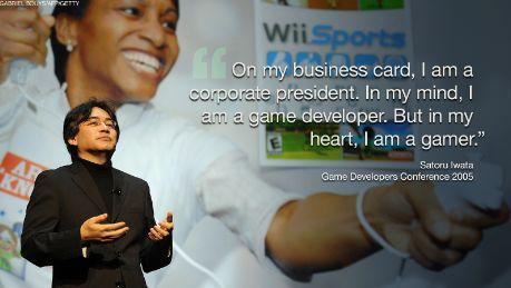 Iwata, quote, gaming, CEO